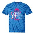 I Am 59 Plus 1 Middle Finger Pink Crown 60Th Birthday Tie-Dye T-shirts Blue Tie-Dye