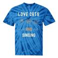 Cat Lover Cats And Singing Kittens Pet Women Tie-Dye T-shirts Blue Tie-Dye