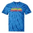 Cleveland City Gay Pride Rainbow Word Tie-Dye T-shirts Blue Tie-Dye