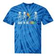 Gay Skeleton Dare Be Yourself Rainbow Pride Flag Lgbtq Men Tie-Dye T-shirts Blue Tie-Dye