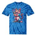 I Go Meow Colorful Singing Cat Tie-Dye T-shirts Blue Tie-Dye