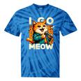 I Go Meow Cat Owner Singing Cat Meme Cat Lovers Tie-Dye T-shirts Blue Tie-Dye