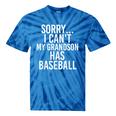 Grandpa Grandma My Grandson Has Baseball Tie-Dye T-shirts Blue Tie-Dye