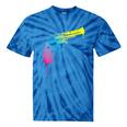 Gun Dripping Rainbow Graffiti Paint Artist Revolver Tie-Dye T-shirts Blue Tie-Dye