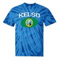 Kelso Wa Washington Flag Vintage Usa Sports Women Tie-Dye T-shirts Blue Tie-Dye