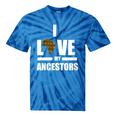 I Love My Ancestors Kente Pattern African Style Tie-Dye T-shirts Blue Tie-Dye