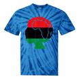 Pan African Flag Black Woman Melanin Black Pride Afro Pride Tie-Dye T-shirts Blue Tie-Dye