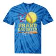 That's My Granddaughter Out There Softball Grandma Grandpa Tie-Dye T-shirts Blue Tie-Dye