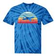 Vintage Plane Spotting Sunset Distressed Sunrise Tie-Dye T-shirts Blue Tie-Dye