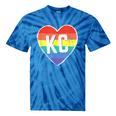 Vintage Rainbow Heart Kc Tie-Dye T-shirts Blue Tie-Dye