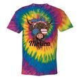 4Th Of July Highland Cow American Western Girls Tie-Dye T-shirts Rainbox Tie-Dye