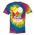 Ball Mom Heart Volleyball Basketball Softball Mom Tie-Dye T-shirts Rainbox Tie-Dye