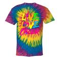 Happy Live Love Cheer Cute Girls Cheerleader Tie-Dye T-shirts Rainbox Tie-Dye