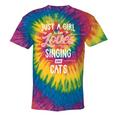 Just A Girl Who Loves Singing And Cats Women Tie-Dye T-shirts Rainbox Tie-Dye
