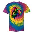 Skeleton On Skateboard Rainbow Skater Graffiti Skateboarding Tie-Dye T-shirts Rainbox Tie-Dye