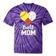 Ball Mom Heart Volleyball Basketball Softball Mom Tie-Dye T-shirts Purple Tie-Dye