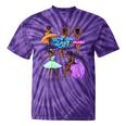 Ballerina Black African American Dancing Ballet Dance Tie-Dye T-shirts Purple Tie-Dye