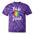 Bride Squad Lgbt Wedding Bachelorette Lesbian Pride Women Tie-Dye T-shirts Purple Tie-Dye
