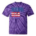 Bruh Usa 4Th Of July Patriotic American Flag Happy Women Tie-Dye T-shirts Purple Tie-Dye