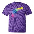 Gun Dripping Rainbow Graffiti Paint Artist Revolver Tie-Dye T-shirts Purple Tie-Dye