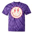 Happy Face Floral Preppy Aesthetic Smile Face Tie-Dye T-shirts Purple Tie-Dye