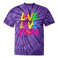 Happy Live Love Cheer Cute Girls Cheerleader Tie-Dye T-shirts Purple Tie-Dye