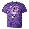 Just A Girl Who Loves Singing And Cats Women Tie-Dye T-shirts Purple Tie-Dye