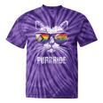 Lgbtq Pride Flag Cat Vintage Pride Month Tie-Dye T-shirts Purple Tie-Dye