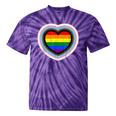 Love Is Love Gay Pride Progress Pride Rainbow Heart Lgbtq Tie-Dye T-shirts Purple Tie-Dye