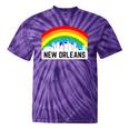 New Orleans Pride Lgbtq Rainbow Skyline Tie-Dye T-shirts Purple Tie-Dye