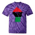 Pan African Unia Flag Fist Black History Black Liberation Tie-Dye T-shirts Purple Tie-Dye