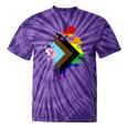 Progress Pride Rainbow Flag For Inclusivity Tie-Dye T-shirts Purple Tie-Dye