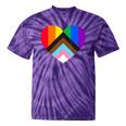 Progress Pride Rainbow Heart Lgbtq Gay Lesbian Trans Tie-Dye T-shirts Purple Tie-Dye