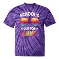 School's Out For Summer Happy Last Day Of School Teachers Tie-Dye T-shirts Purple Tie-Dye