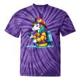 Unicorn Firefighter Fireman Birthday Party Girl Love Tie-Dye T-shirts Purple Tie-Dye