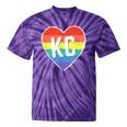 Vintage Rainbow Heart Kc Tie-Dye T-shirts Purple Tie-Dye