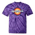 Vintage Spartans High School Spirit Go Spartans Pride Tie-Dye T-shirts Purple Tie-Dye