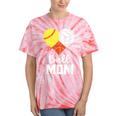Ball Mom Heart Volleyball Basketball Softball Mom Tie-Dye T-shirts Coral Tie-Dye