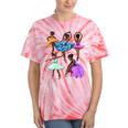 Ballerina Black African American Dancing Ballet Dance Tie-Dye T-shirts Coral Tie-Dye