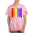 Boston Massachusetts Lgbtq Gay Pride Rainbow Skyline Tie-Dye T-shirts Coral Tie-Dye