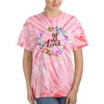 Floral 91 Years Loved 91St Birthday For Grandma Women Tie-Dye T-shirts Coral Tie-Dye