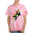 Gay Rainbow Lips Kissing Lgbt Flag Pride Month Women Tie-Dye T-shirts Coral Tie-Dye