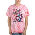 I Go Meow Colorful Singing Cat Tie-Dye T-shirts Coral Tie-Dye
