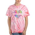Hometown Rainbow Pride Heart Someone In Cleveland Loves Me Tie-Dye T-shirts Coral Tie-Dye