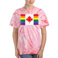 Lgbt Gay Pride Rainbow Canadian Flag Tie-Dye T-shirts Coral Tie-Dye