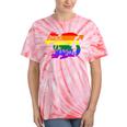 Mama Dragon Rainbow Colored Dragon Graphic Tie-Dye T-shirts Coral Tie-Dye