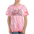 New York City Skyline Statue Of Liberty New York Nyc Women Tie-Dye T-shirts Coral Tie-Dye