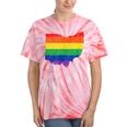 Ohio Map Gay Pride Rainbow Flag Lgbt Support Tie-Dye T-shirts Coral Tie-Dye