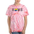 Ohio Rainbow Pride Home State Map Tie-Dye T-shirts Coral Tie-Dye