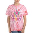 Pre-K Grad Preschool Graduation 2024 Unicorn Toddler Girl Tie-Dye T-shirts Coral Tie-Dye